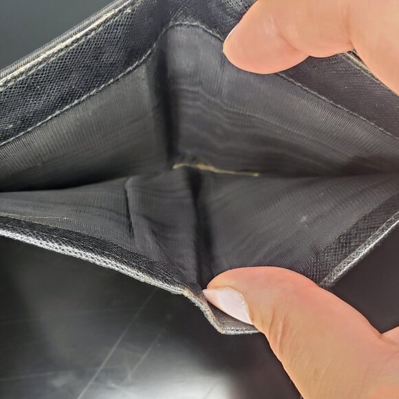 Prada Compact Bifold Wallet - Black Nylon w/ Triangle Prada Logo - Picture 8 of 16